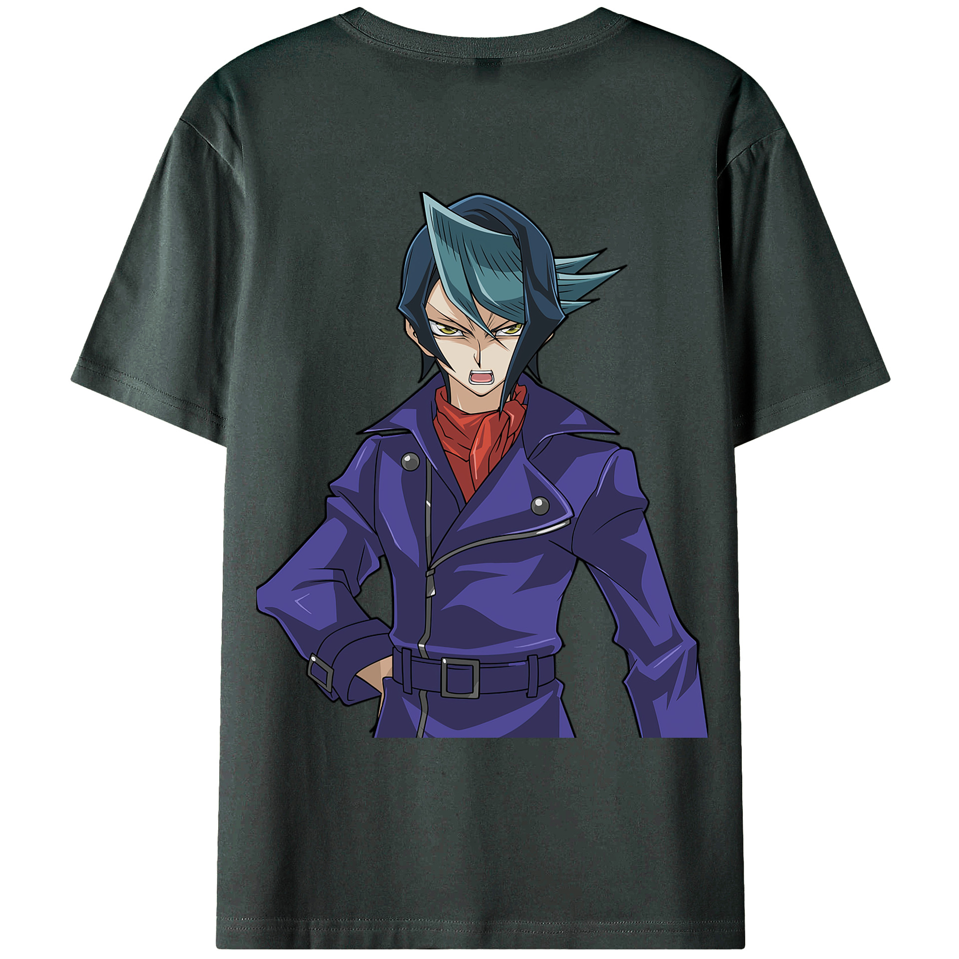 （画像用） 遊☆戯☆王 Yu-Gi-Oh! 綿100％ メンズ半袖Tシャツ（バックプリント） 通気性